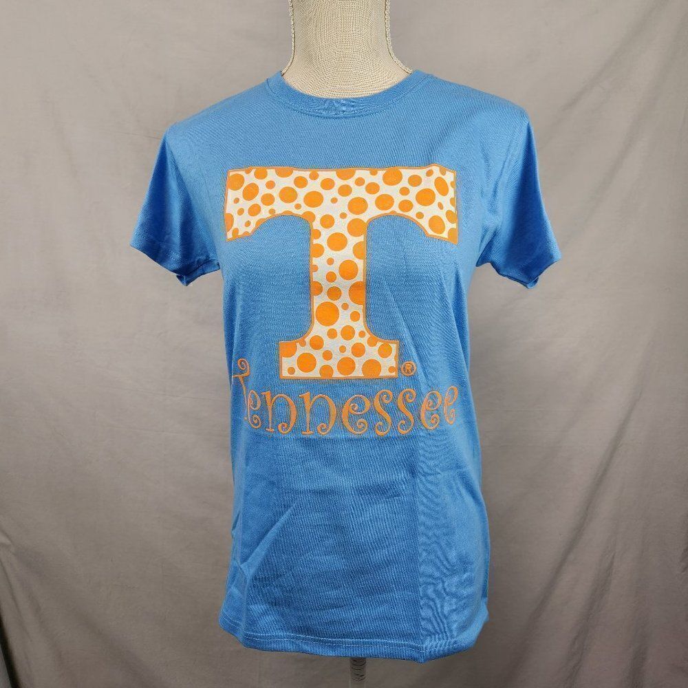 Tennessee Volunteers Vols T Shirt Blue Orange Football SEC SZ Small power T dot